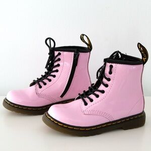 Dr. Martens Kids 1460T Pink Patent Boots | Toddler US 10 / EU 27 | EUC